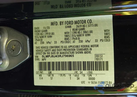 2024 Lincoln Nautilus Premiere from USA, damaged, VIN 5LMPJ8J43RJ796965